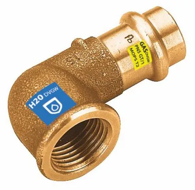 Zdjęcie produktu dla Kolanko zaciskowe Sanpro 90° - kolanko z gwintem wewnętrznym, rozmiar V 35 - 1 1/4"