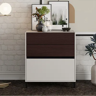 Immagine prodotto di Amed - Credenza, 80x40x88h cm Bianco Crema, 3 Cassetti