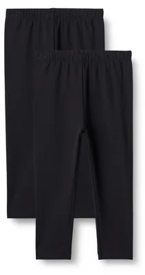 Immagine prodotto di A. Leggings per bambine, confezione da 2, colore nero, taglia 7-8 anni