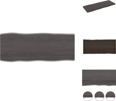 Produktbild von vidaXL Tischplatte 100x40x(2-4) cm Massivholz Behandelt Baumkante -  Tischplatten