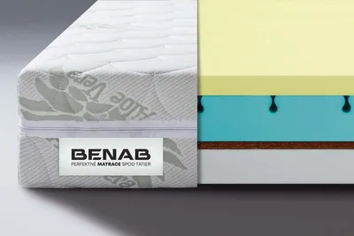 Produktbild von Visco-Matratze Benab Tampa Matratze 140 x 200 cm H3 / H4 hart 18 cm hohe Visco-Matratzen, Aloe Vera, Visco, Kokosnuss, PUR, Profilierung, Partnermatratze