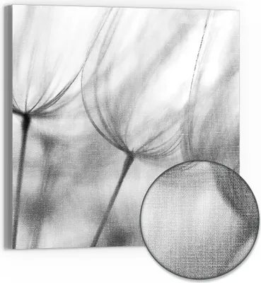 Produktbild von DEQORI Hybrid Leinwand Bild 50x50 cm 'Sanfte Konturen' Wandbild Glas flach modern