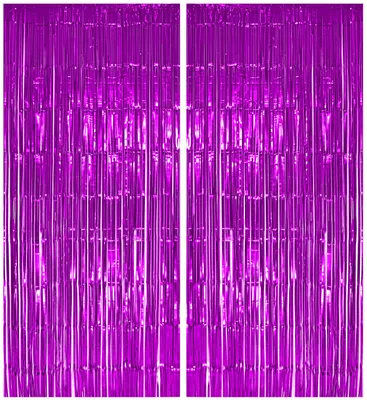Produktbild von 2x Lametta Vorhang - pink - 91x244 cm