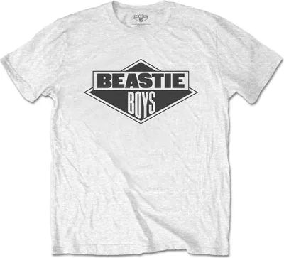 Produktbild von Beastie Boys B&W Logo T-Shirt mit kurzen Ärmeln White M