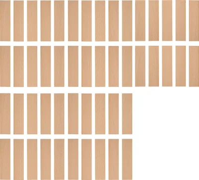 Image de Mèches en bois pour bougies, 100 x 25 x 1 mm, 50 pièces