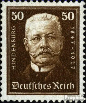 Produktbild von Briefmarken Deutsches Reich 1927 Mi 406 mit Falz Nothilfe: 80. Geburtstag Hindenburgs