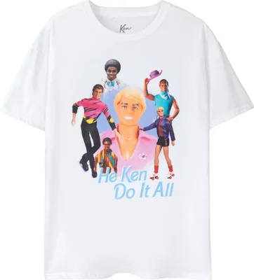 Produktbild von Barbie - "He Ken Do It All" T-Shirt für Herren NS8045 (XXL) (Weiß)