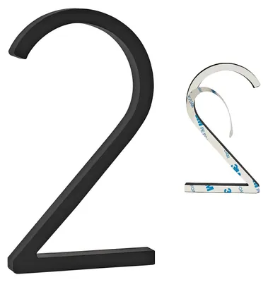 Image de Numéro de maison 12,7 cm, effet 3D, adhésif - Pour porte et boîte aux lettres