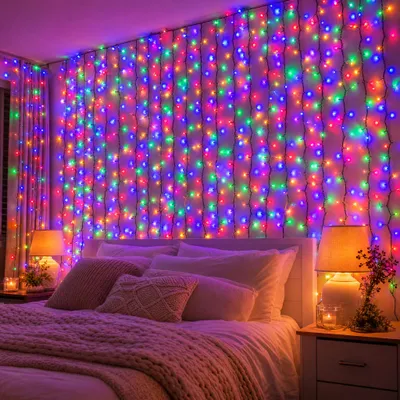Produktbild von YARDIN Weihnachtsbeleuchtung 100 m, 1000 LEDs, LED Lichterschnur bunt, 8 Modi, 31 V, für Fenster & Wohnzimmer