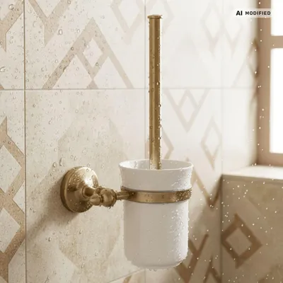 Zdjęcie produktu dla PaulGurkes Szczotka WC Nostalgia Brąz Mosiądz Akcesoria Łazienkowe