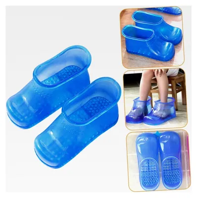 Produktbild von 1Paarblauesbluthaushaltzehenzirkulationsstiefelkreativesmassagegerätnägelbequemerstiefelthermobehälterpflegetragbarermassageeimerknöchelzurverwendungentspannungeinweichenspa