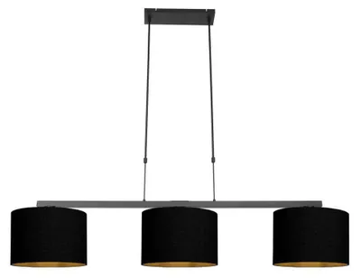 Obrázok produktu pre Závesná lampa - čierna - Stang - kov textil - veľká jedálenská lampa - E27 - 3981ZW - Steinhauer