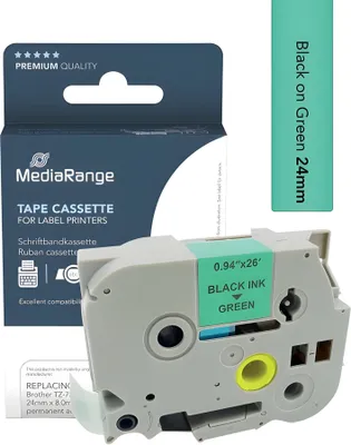 Produktbild von MediaRange Schriftbandka. Brother TZ-751/TZe-751 24mm 8m sw