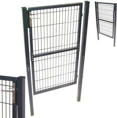 Obrázek produktu pro Čtvercová trubková zahradní brána 100x160cm dvojitá tyčová rohož 56382 zahradní brána plotová brána