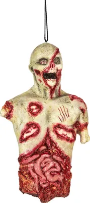 Produktbild von Hängender Zombie Dekofigur Hängedeko 12 x 30 x 55 cm grau -