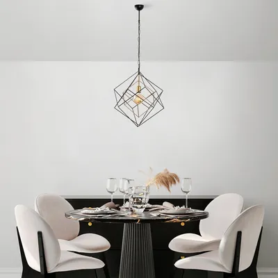 Immagine prodotto di Opviq, Till - 13254, Lampadario, nero, metallo, 51 x 51 x 113 cm