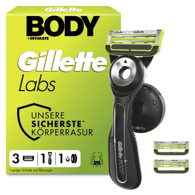 Obrázok produktu pre Gillette Labs, holiaci strojček na telo a intímne partie, čierna farba