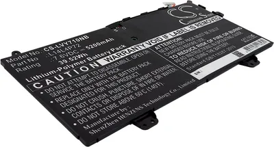 Image de TECHTEK Batterie pour ordinateur portable compatible avec [Lenovo] Yoga 3 11, Yoga 700, Yoga 700-11ISK, Yoga 700-11ISK(80QE), Yoga 700-11ISK(80QE000J