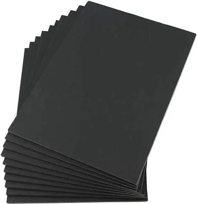 Produktbild von Schwarzes Schaumkarton A3 Größe 297x420x5mm 10 Blätter pro Karton - Kreatives Bastelpapier