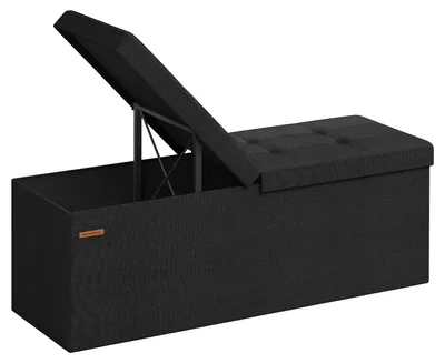 Productafbeelding van SONGMICS Zitbank met opbergruimte, inklapbare opbergkist, 38 x 110 x 38 cm