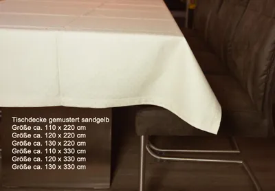 Produktbild von Tischwäsche Tischdecke 130 x 220 cm sandgelb gemustert