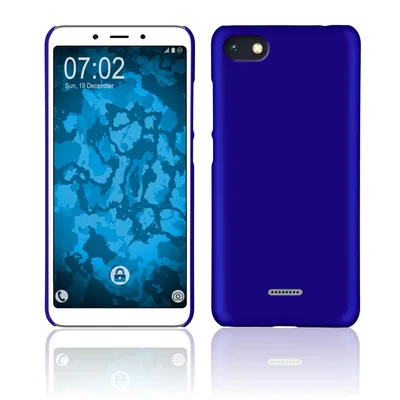 Produktbild von PhoneNatic Case kompatibel mit Xiaomi Redmi 6/6A - Hülle blau gummiert Hard-case Cover