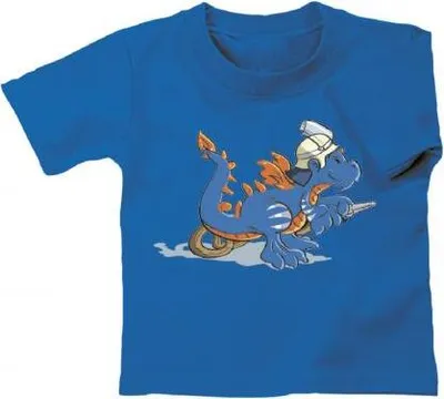 Produktbild von KINDER T-SHIRT mit Print - Feuerwehr-Drache - 12703 - royalblau - Gr. 86-164 Größe - 86/92