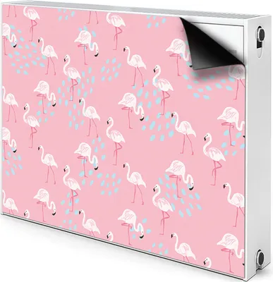 Produktbild von Magnet Heizkörperverkleidung Heizkörper-Abdeckung Heizung Heizkörper 110x60 cm  - Flamingos