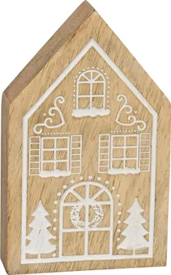 Immagine prodotto di Casetta in legno decorazione natalizia in 12 cm Casetta decorativa per Natale