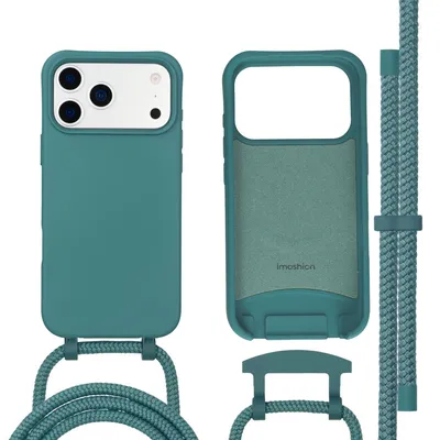 Immagine prodotto di imoshion Cover posteriore colorata con catena rimovibile per cellulare e MagSafe iPhone 17 Pro - Verde scuro