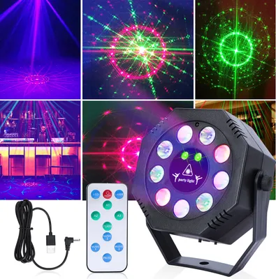 Produktbild von DJ laserové party světlo, přenosné disko koule party světla jevištní projektor, disko DJ světlo se stroboskopem a disko světlem