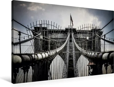 Produktbild von Calvendo  Textil-Leinwand 90 cm x 60 cm quer Brooklyn Bridge - New York City, Pinkoss Photostorys Oliver; 7274957