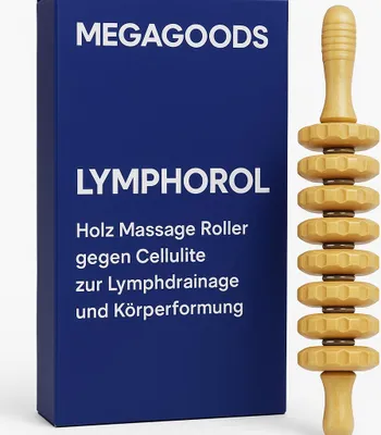 Zdjęcie produktu dla Drewniany wałek do masażu antycellulitowego do drenażu limfatycznego i modelowania sylwetki PL.