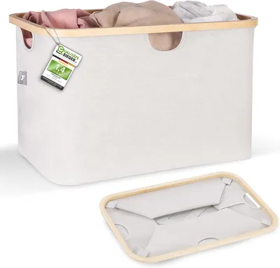 Produktbild von HENNEZ 15931, Badezimmer-Organizer, Beige, Bambus, Polystyrene, 60 kg, Deutschland