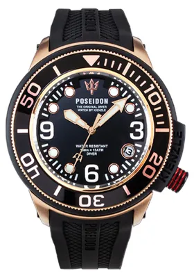 Produktbild von Kienzle Poseidon24 Taucheruhr Quarz Datum Edelstahl 45 mm Roségold