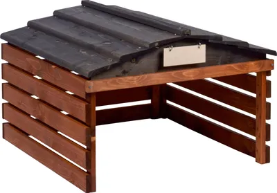 Immagine prodotto di garage per tosaerba robotizzato dobar con tetto rimovibile, riparo per Automower, 78,5 x 74 x 52,5 cm, marrone/nero
