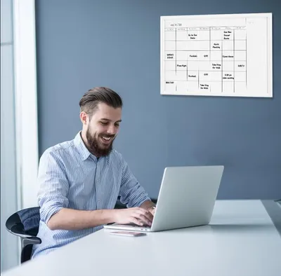 Produktbild von Magnetische Küchennotiztafel, Notiztafel für Wand, Kinderzeichnung, Erinnerung, Einkaufsliste, Kinder, Weisswandtafel - Weisswandtafel für Wand