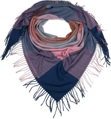 Image de styleBREAKER Écharpe XXL pour femme, motif à carreaux multicolore et franges, chaude écharpe d'hiver, écharpe de couverture 01017116