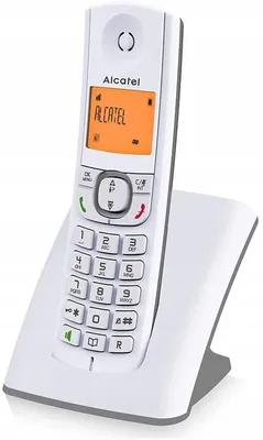 Productafbeelding van Alcatel F530, DECT-telefoon, Draadloze headset, Luidsprekerfunctie, 50 nummers, Identificatie van de beller, Grijs, Wit