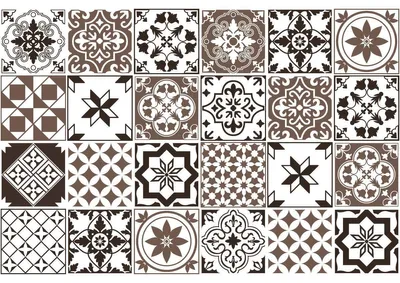 Obrázek produktu pro Samolepicí nálepky na obklady do kuchyně a koupelny – 24 nálepek Azulejos Aniliana – 24 nálepek o rozměrech 10 x 10 cm