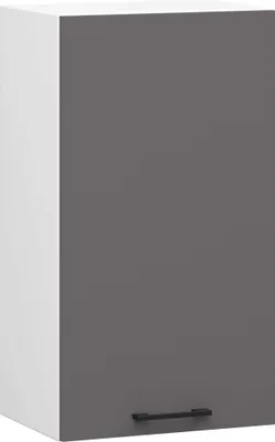 Produktbild von Küchen-Hängeschrank OLIWIA Weiß 40 cm Front Graphitgrau B40xH72xT30 cm