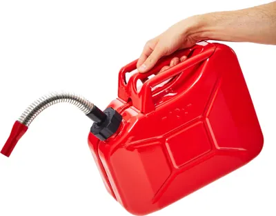 Produktbild von BW® Kraftstoffkanister Metall Benzinkanister 10 Liter mit Schraubverschluss mit Ausgießer - Rot RAL 3000 - UN-Zulassung - Hergestellt in Europa