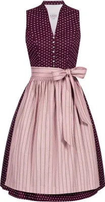 Produktbild von Dirndl midi Rita in Weinrot-Rosa von Nübler Größe 34
