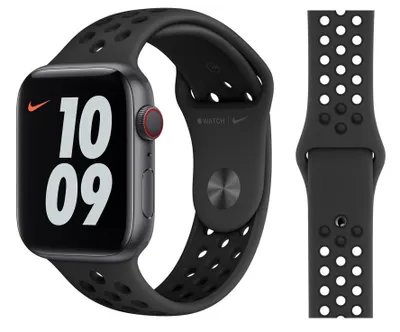 Produktbild von Original Apple Nike Sport Armband S/M 38/40/41mm MX8C2ZM/A Anthracite/Black