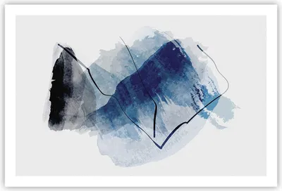 Produktbild von Poster - Poster ohne Rahmen - Blau Schwarz Abstraktion - 91,5x61 cm - Wand Bild - Wanddeko - Wandbilder - Kunstposter - Wandposter - Bilder - Kunstdruck - Wanddekoration - Wandbild - P2XAA91x61-5058