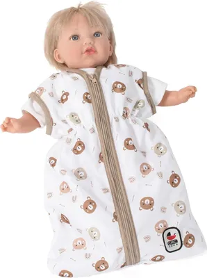 Produktbild von Bayer Chic 2000 - Puppenschlafsack für Baby-Puppen bis 55 cm, Puppenkleidung, Puppenzubehör, Bärchen, beige, 792-63