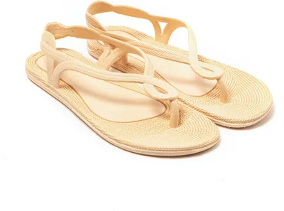 Produktbild von BRASILERAS Damen Zehensandalen mit rutschfester Sohle bequem schuhe für strand/schwimmbad/stadt beige 40 EU - UBATAY