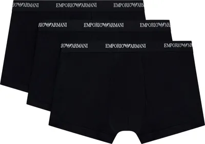 Produktbild von Emporio Armani Herren Boxershorts 3er Pack | Trunk Core Logoband Schwarz AF14132 EM000259 XXL 3Trunks/Schwarz/Black