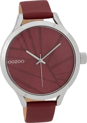Produktbild von Oozoo Damen Armbanduhr rot Analog Timepieces Lederarmband D2UOC9682A