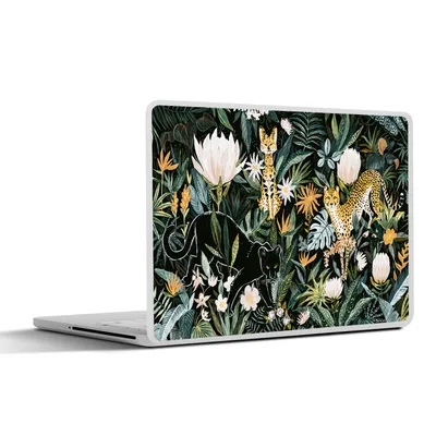 Produktbild von MuchoWow® Laptop Aufkleber Sticker Cover Dschungel - Tiere - Pflanzen 30x21 cm - Sticker für Laptop - Selbstklebend